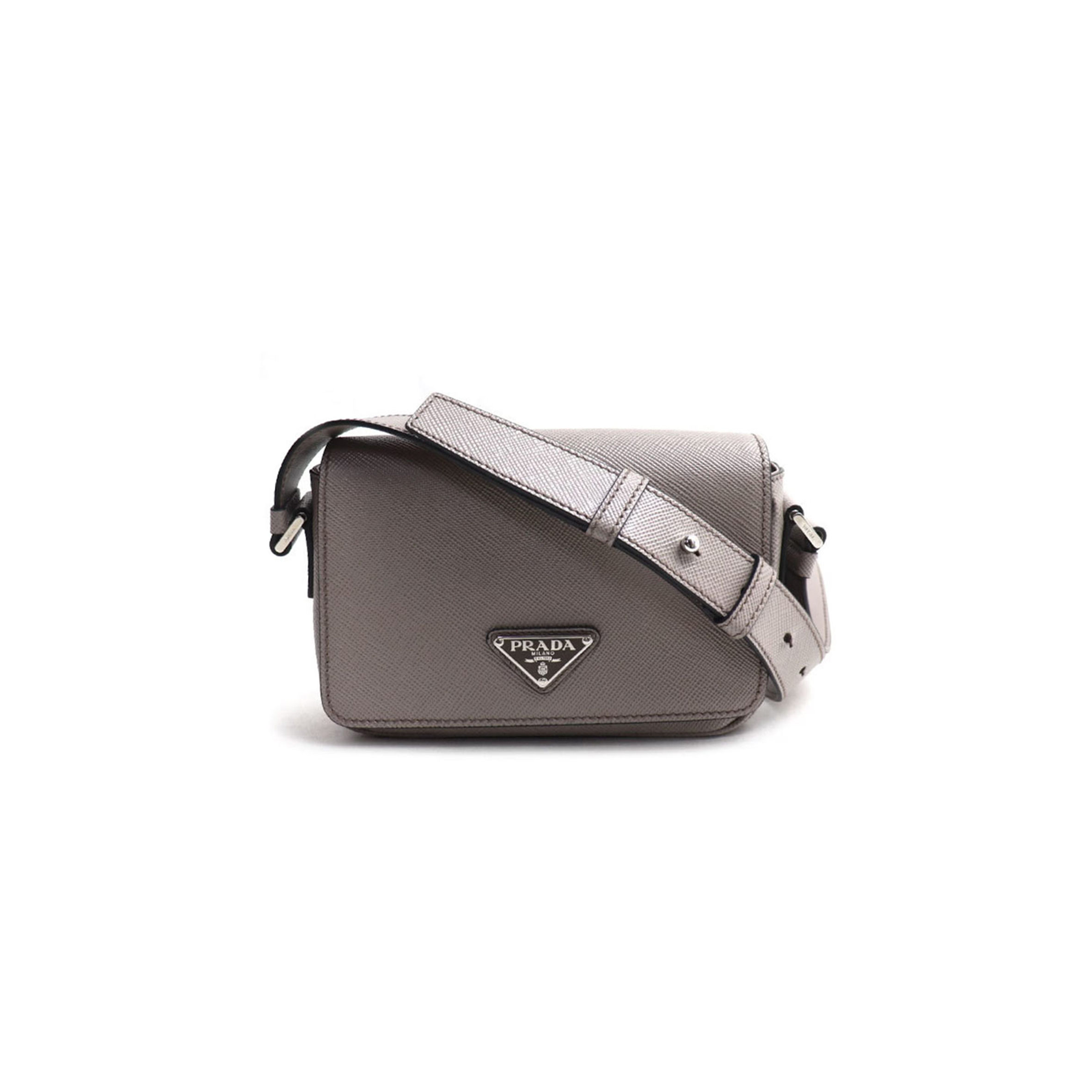 PRADA SAFFIANO TRIANGLE LOGO SHOULDER BAG 2VD065 (19*13*5cm)